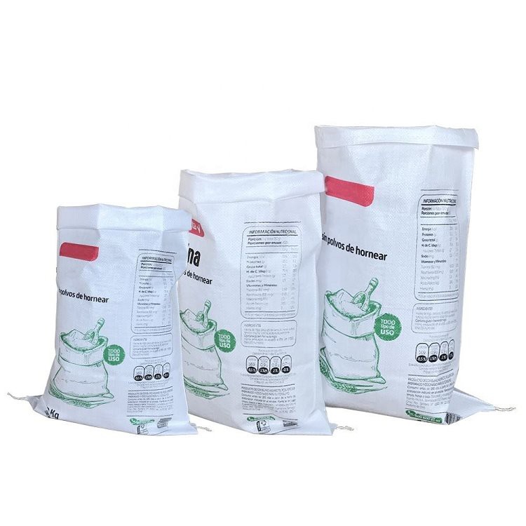 Pp tissé quatre sacs d'emballage de sucre de blé